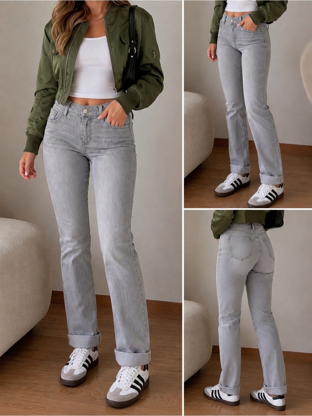 Joes Jeans—Light Gray Straight-Leg Women’s Jeans